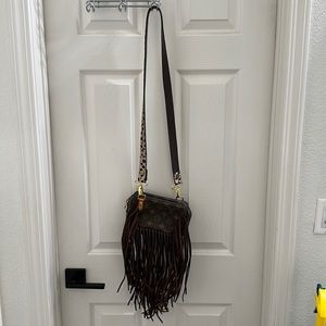 Vintage Boho small crossbody Louis Vuitton with fringe